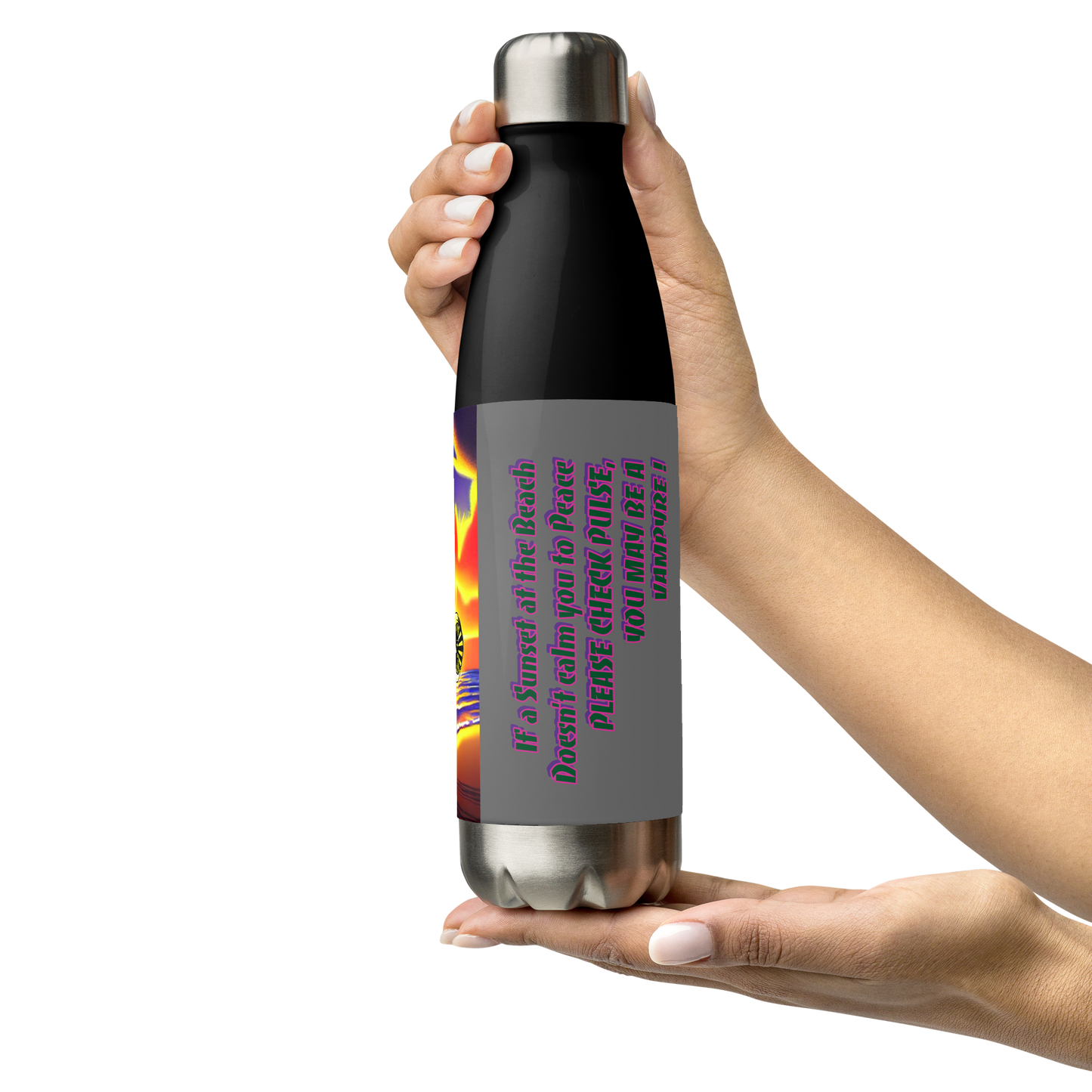 Sunset Beach - Stainless Steel Water Bottle