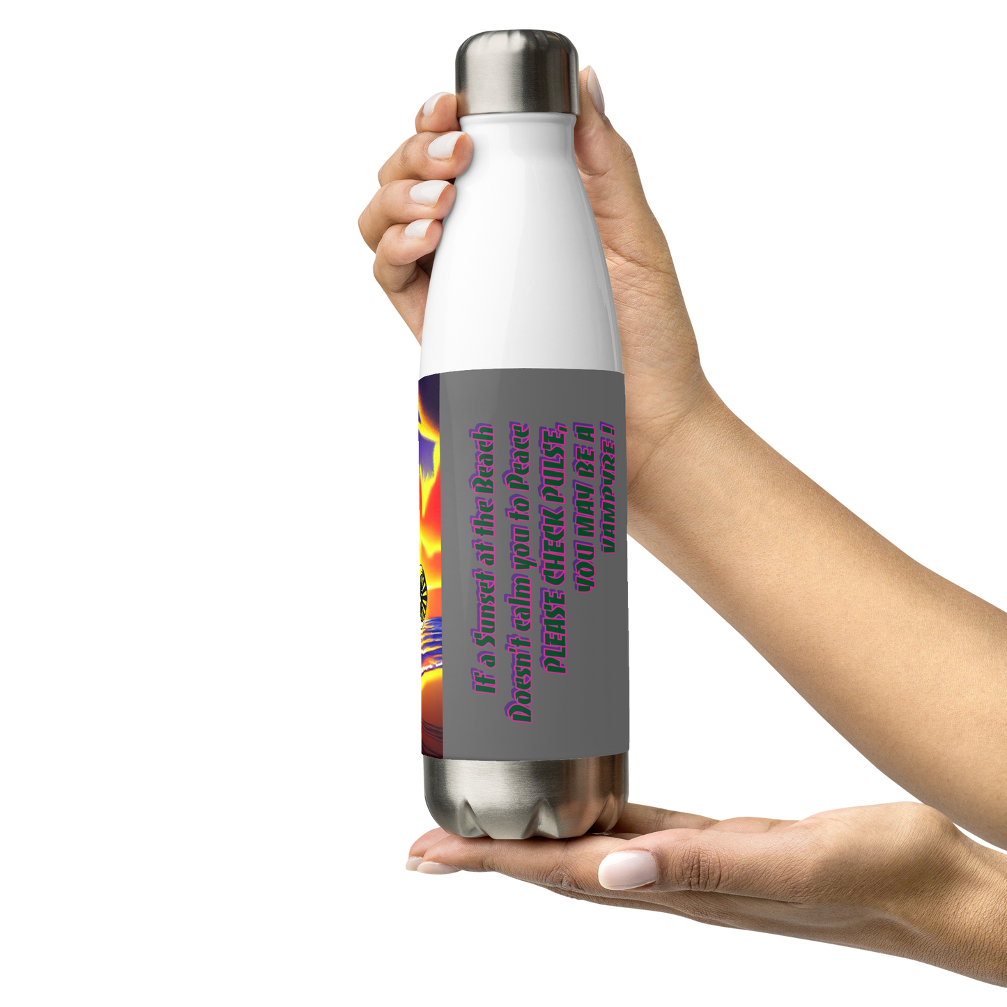 Sunset Beach - Stainless Steel Water Bottle